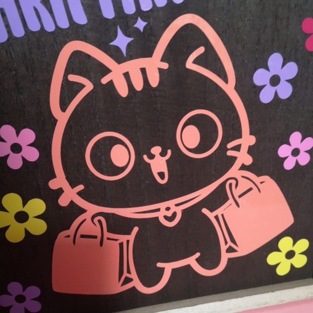 Handmade I'd Rather Be Thrifting Cat Wall Art - Picture 2 of 4